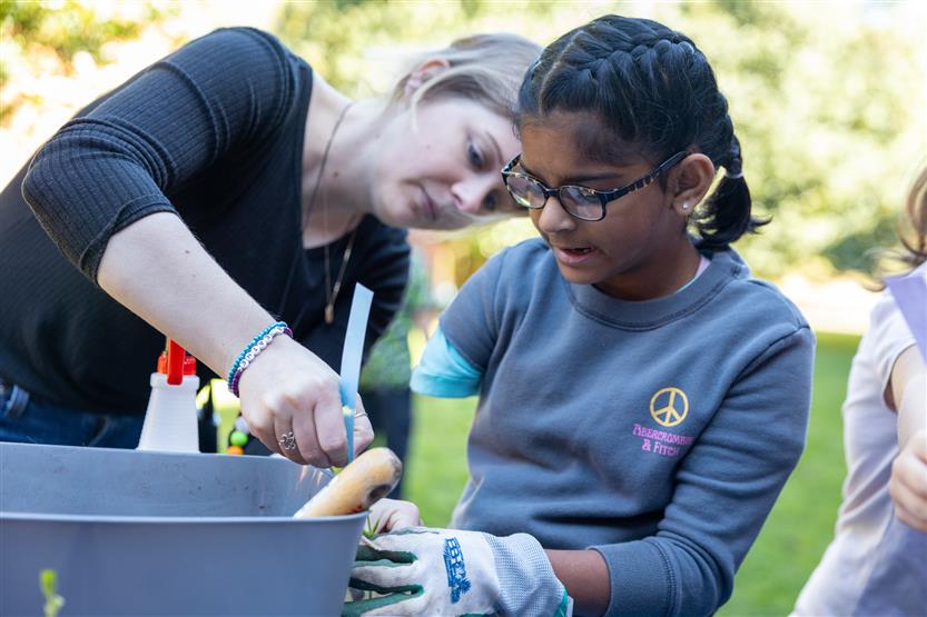 Students plant seeds